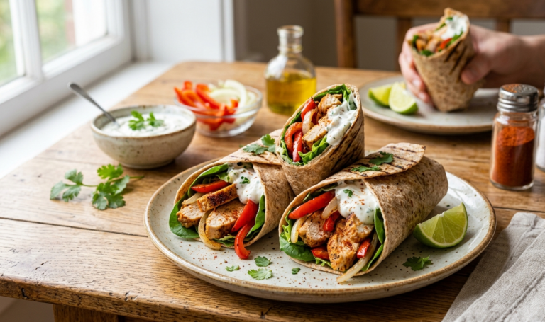 Chicken Fajita Wrap | Recipes | Fitnesswithrea